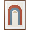 Mifko Layered Arch Framed Art Print Clay Blue - Product view