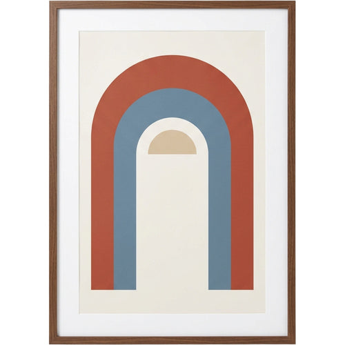 Mifko Layered Arch Framed Art Print Clay Blue - Product view